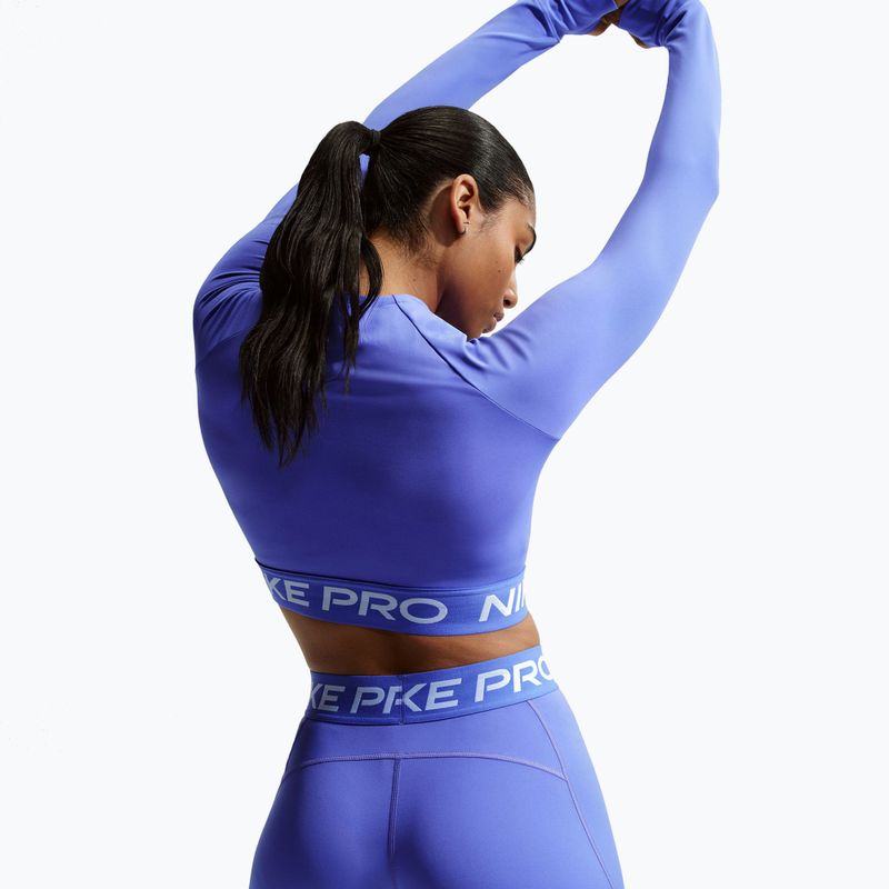 Damen-Biker-Shorts Nike Pro Mid-Rise Biker 3" sapphire/white 4