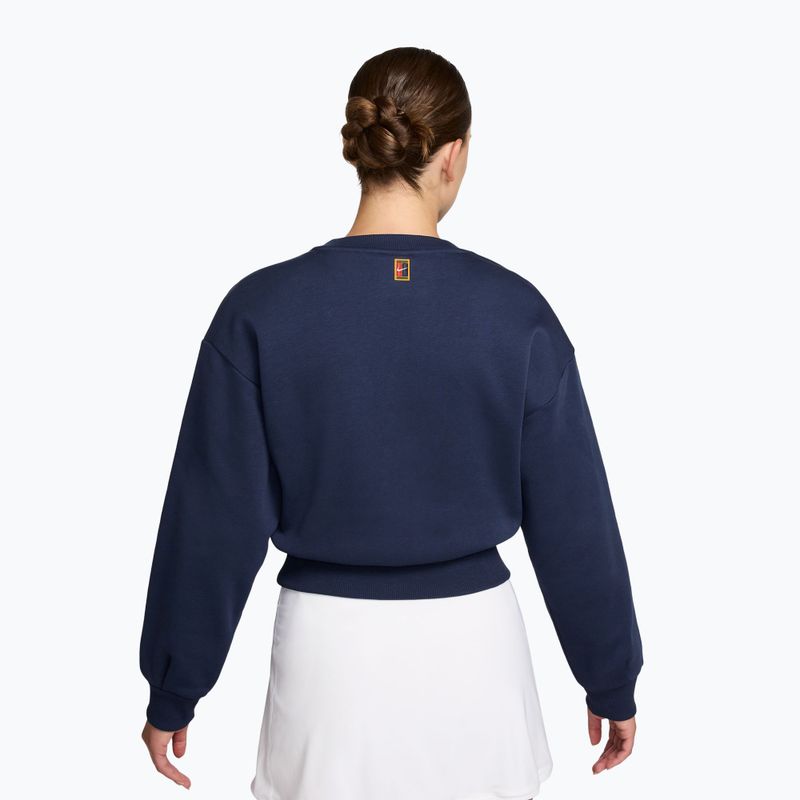 Damen-Sweatshirt Nike Court Collection French Terry Crew Neck midnight navy/sail 2