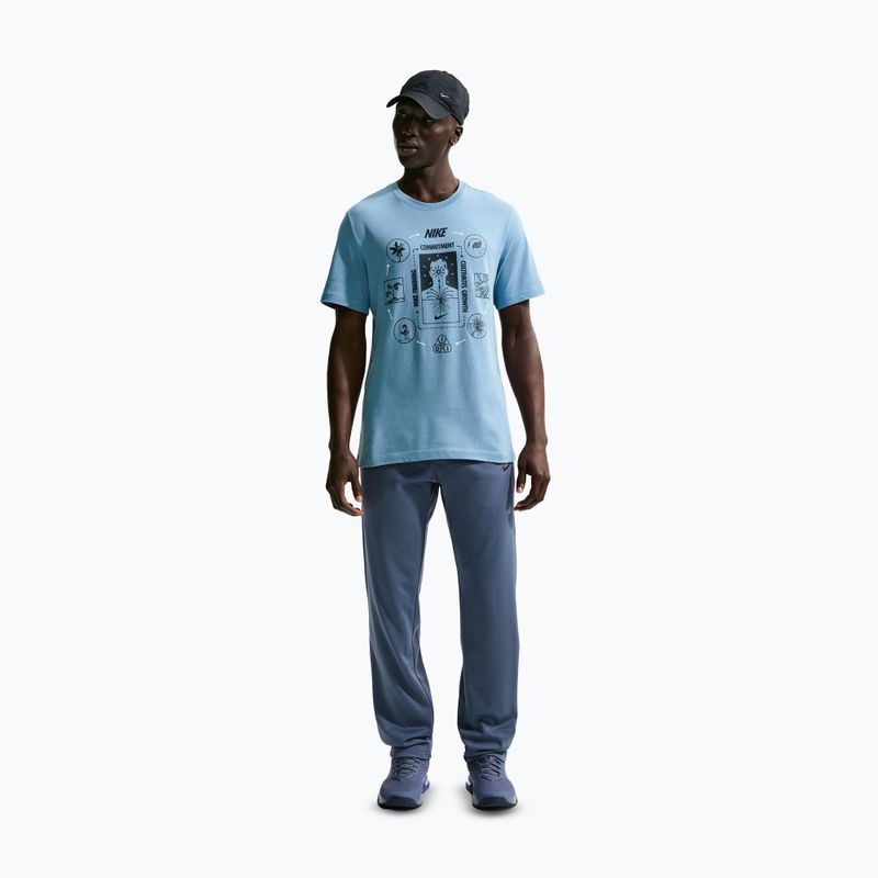 Trainingshose Herren Nike Therma-FIT Open Hem diffused blue/diffused blue/black 2