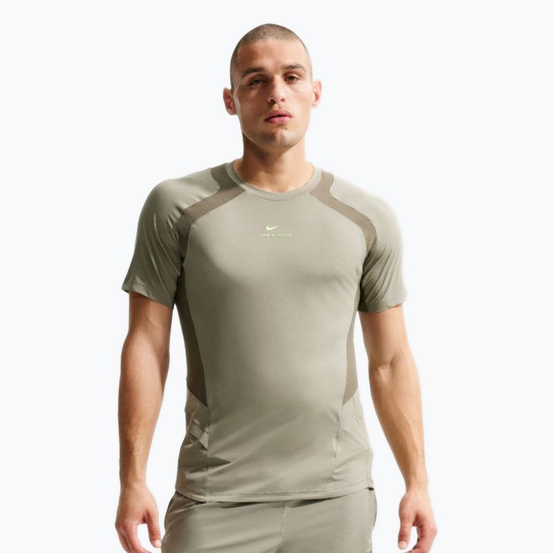Herren Training T-Shirt Nike Pro Training Dri-Fit Light Army/Medium Olive/Light Liquid Lime