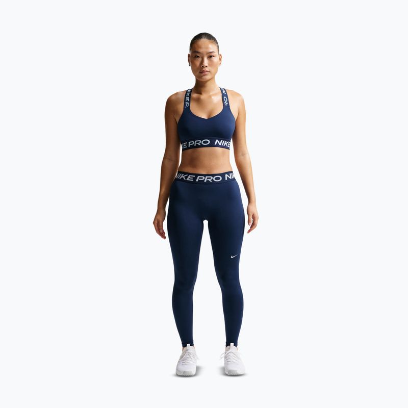 Damenleggings Nike Pro Mid-Rise Full midnight navy/white 2