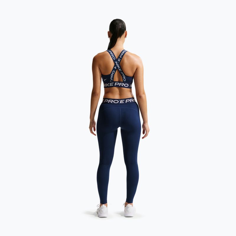 Damenleggings Nike Pro Mid-Rise Full midnight navy/white 3
