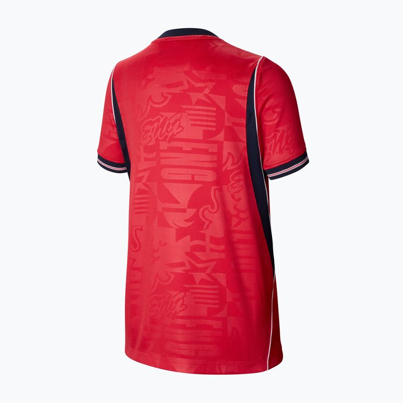 Kinder-Fußballtrikot Nike England 2026 Stadium Away speed red/obsidian/white/obsidian 2