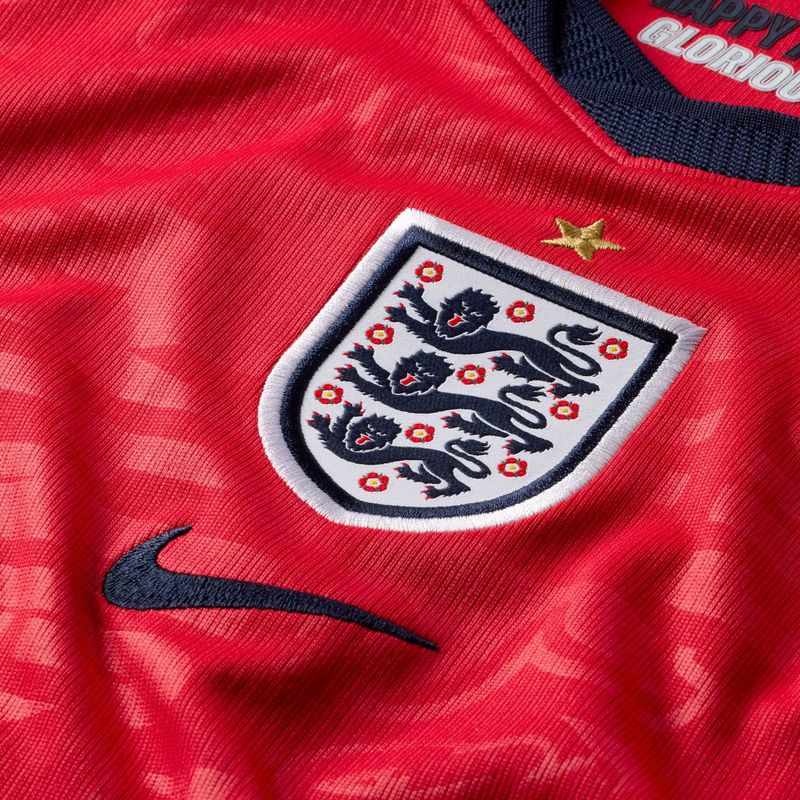 Kinder-Fußballtrikot Nike England 2026 Stadium Away speed red/obsidian/white/obsidian 3