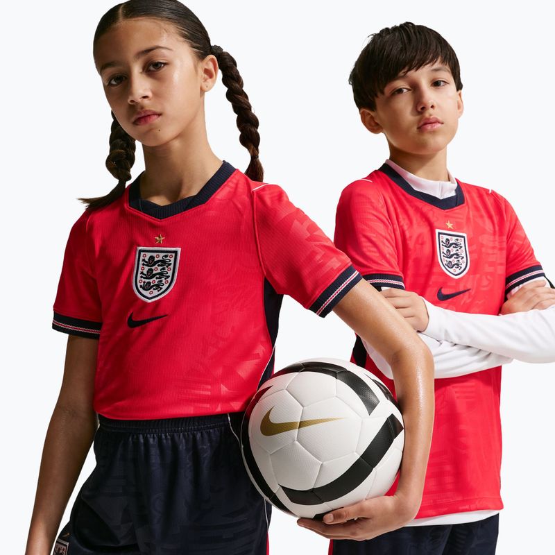 Kinder-Fußballtrikot Nike England 2026 Stadium Away speed red/obsidian/white/obsidian 4