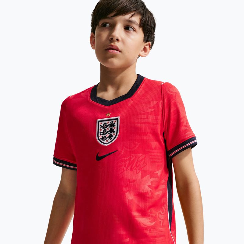 Kinder-Fußballtrikot Nike England 2026 Stadium Away speed red/obsidian/white/obsidian 8