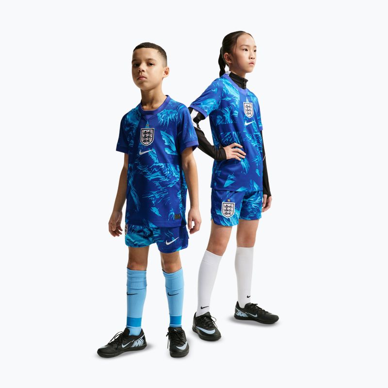 Kinder-Fußballshorts Nike England 2026/27 Stadium Goalkeeper astronomy blue/black/white 2