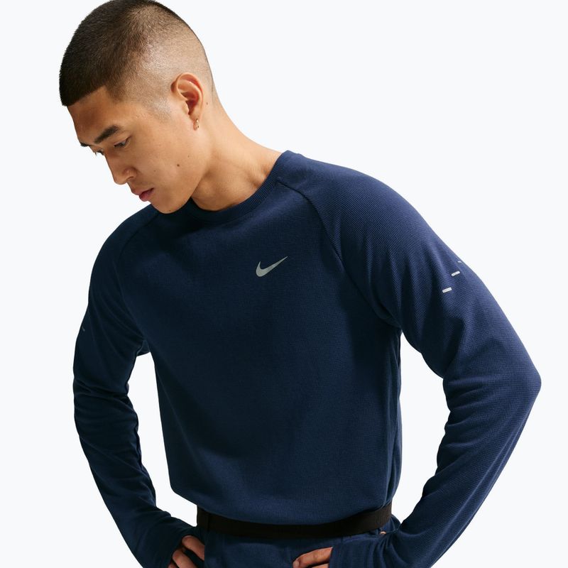 Lauf-Longsleeve Herren Nike Stride Dri-Fit Waffle Crew midnight navy 4