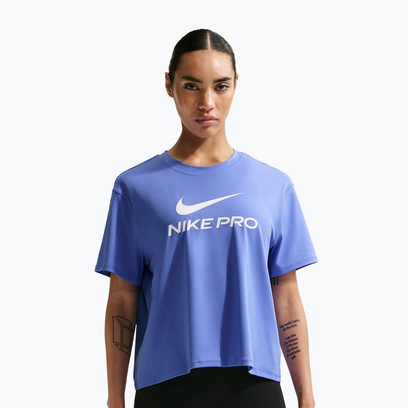 Damen-Trainingsshirt Nike Pro Dri-Fit Loose sapphire/white