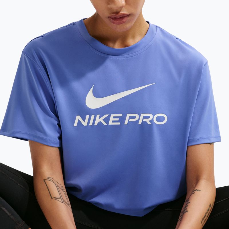 Damen-Trainingsshirt Nike Pro Dri-Fit Loose sapphire/white 5