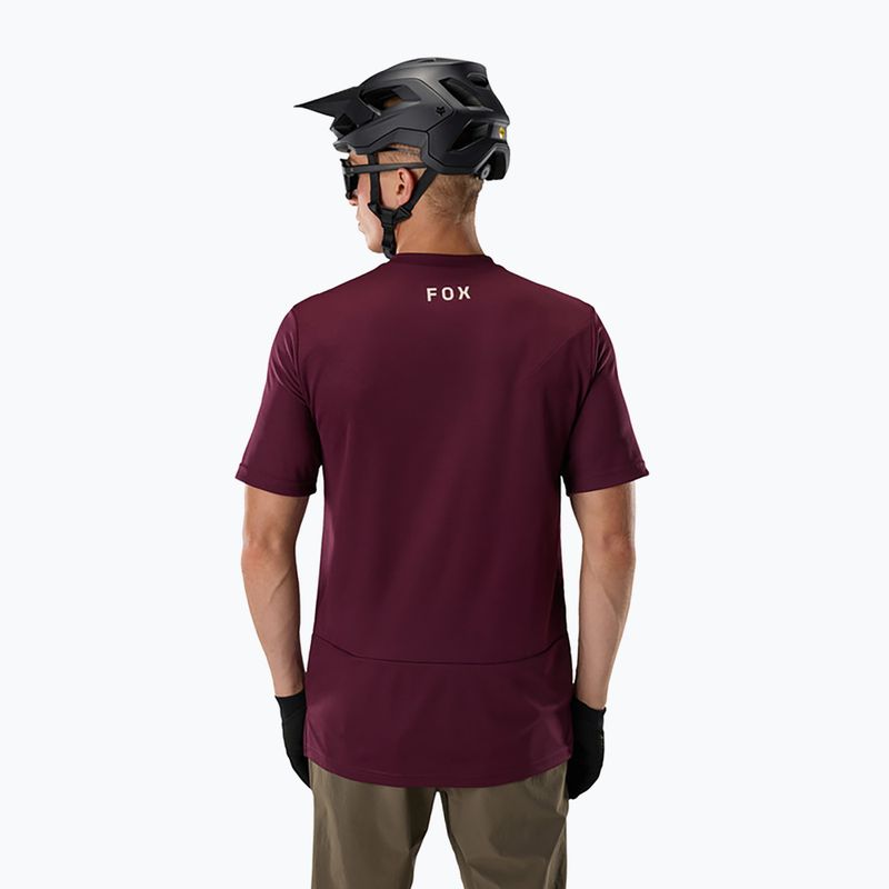 Herren-Fahrradtrikot Fox Racing Ranger Fox Head SS dark maroon 2