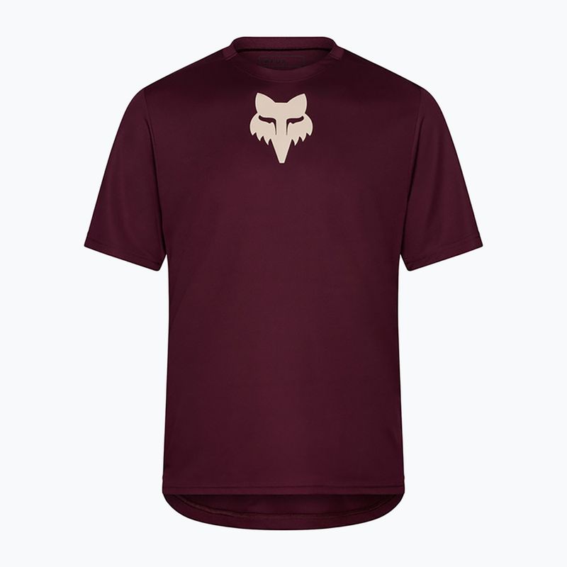 Herren-Fahrradtrikot Fox Racing Ranger Fox Head SS dark maroon 5