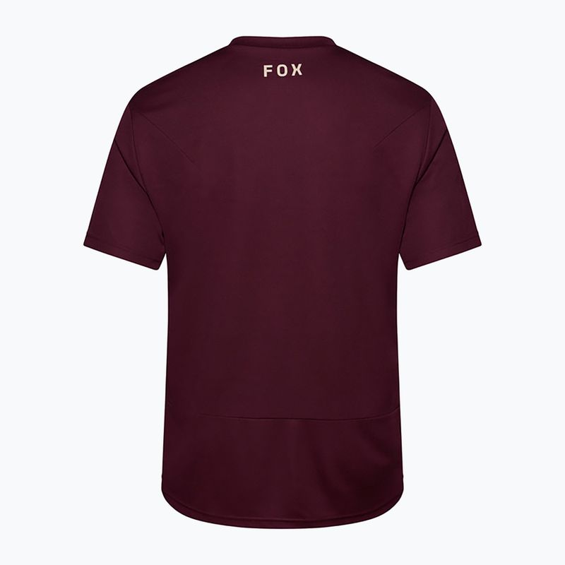 Herren-Fahrradtrikot Fox Racing Ranger Fox Head SS dark maroon 6