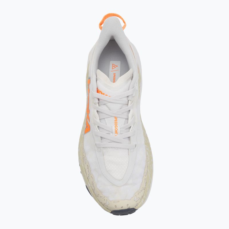 HOKA Speedgoat 6 Herren Laufschuhe weiß/neon tangerine 5