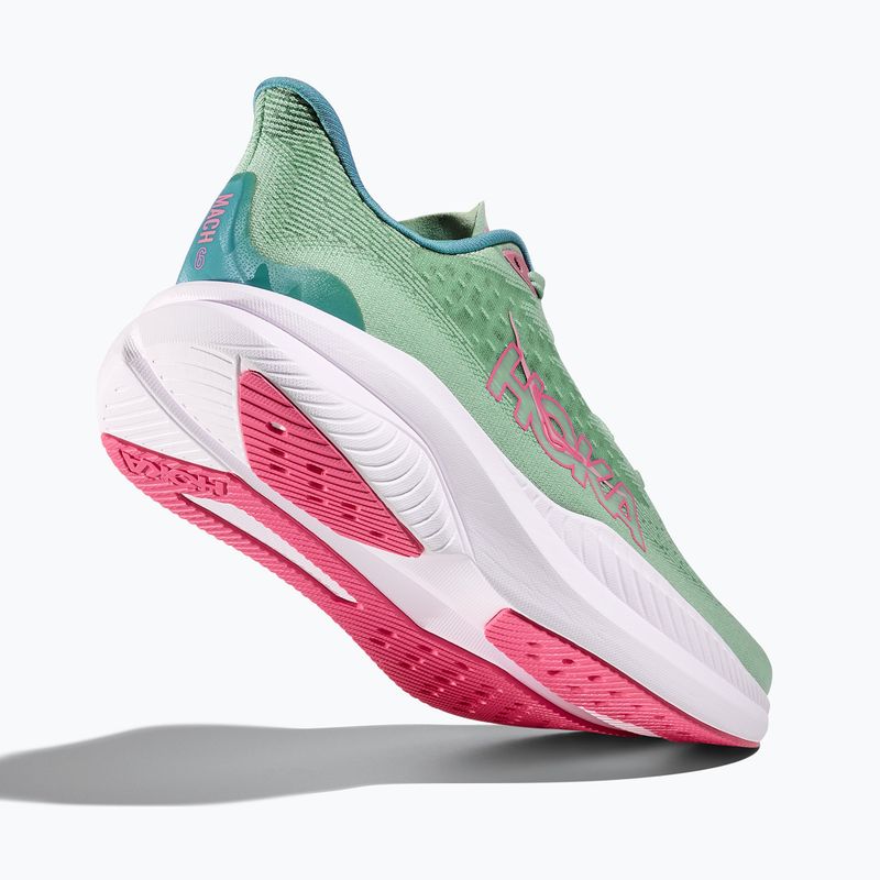 Damen Laufschuhe HOKA Mach 6 jadeite/alpine blau 5