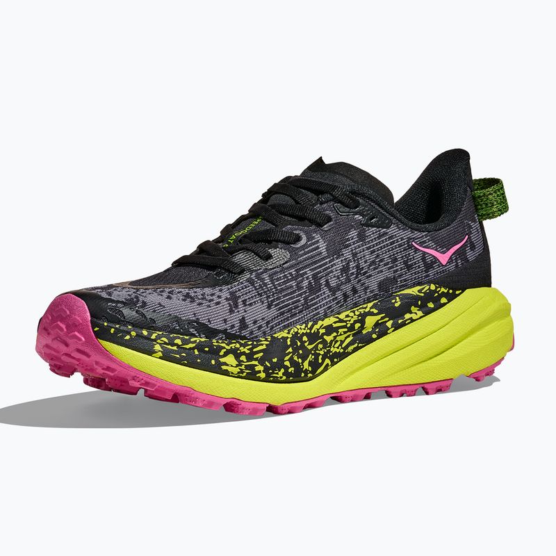 Damen-Laufschuhe HOKA Speedgoat 6 schwarz/neonrosa 4