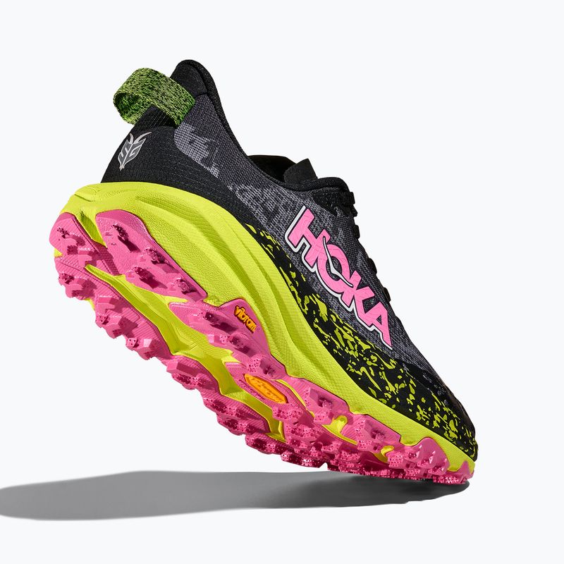Damen-Laufschuhe HOKA Speedgoat 6 schwarz/neonrosa 5