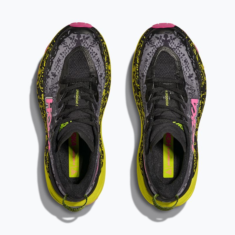 Damen-Laufschuhe HOKA Speedgoat 6 schwarz/neonrosa 8