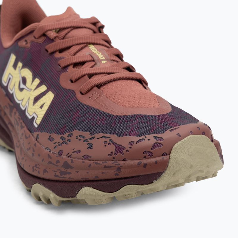 Damen-Laufschuhe HOKA Speedgoat 6 rouge/schwarze Kirsche 7