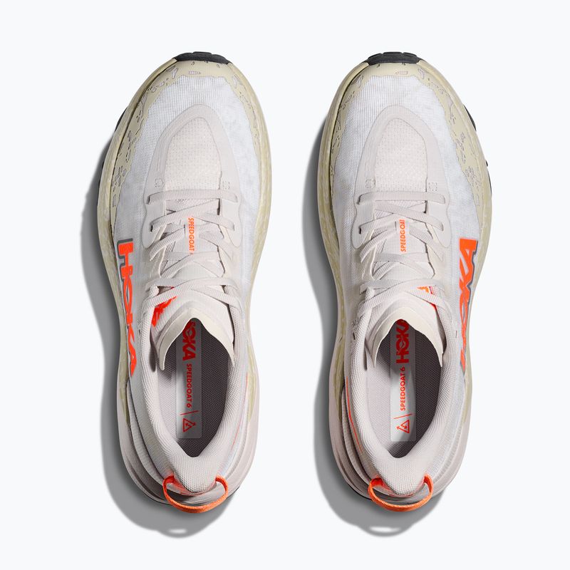 HOKA Speedgoat 6 Wide Herren Laufschuhe weiß/neonmandarine 8