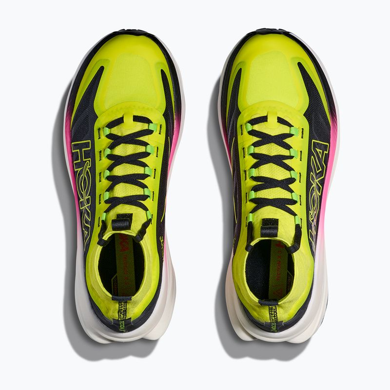 HOKA Tecton X 3 Herren Laufschuhe neon hoka citrus/schwarz 8