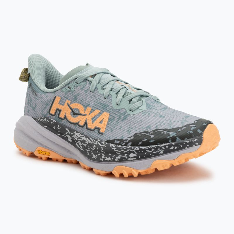 Damen-Laufschuhe HOKA Speedgoat 6 GTX jade/aschgrau