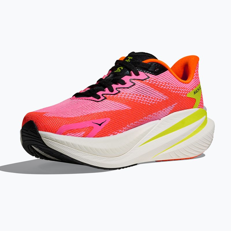Damen-Laufschuhe Hoka Mach X 3 neon rose/neon tangerine 4