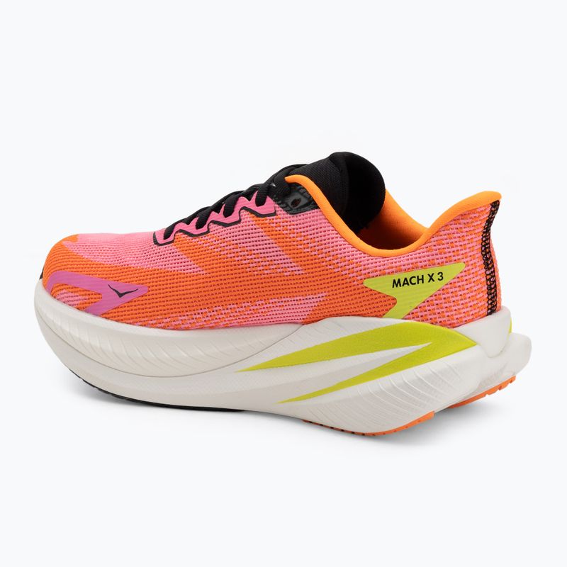 Damen-Laufschuhe Hoka Mach X 3 neon rose/neon tangerine 3