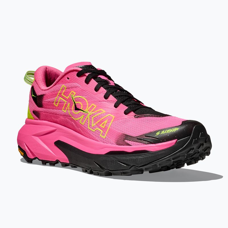 HOKA Mafate 5 Herren Laufschuhe neon rose/schwarz