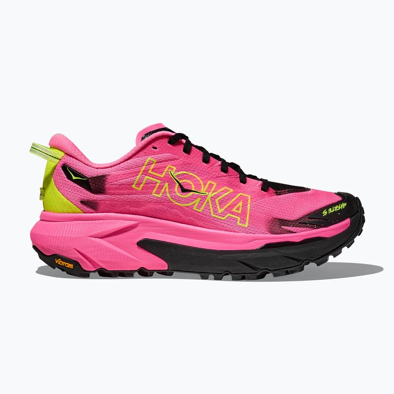 HOKA Mafate 5 Herren Laufschuhe neon rose/schwarz 2