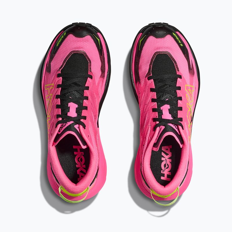 HOKA Mafate 5 Herren Laufschuhe neon rose/schwarz 8