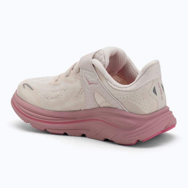 HOKA Clifton 10 rose cream/dried rose Kinder Laufschuhe 3