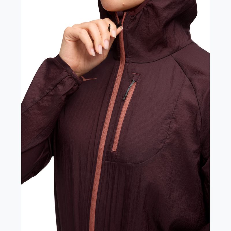 Damen-Laufjacke HOKA Skyflow black cherry 4