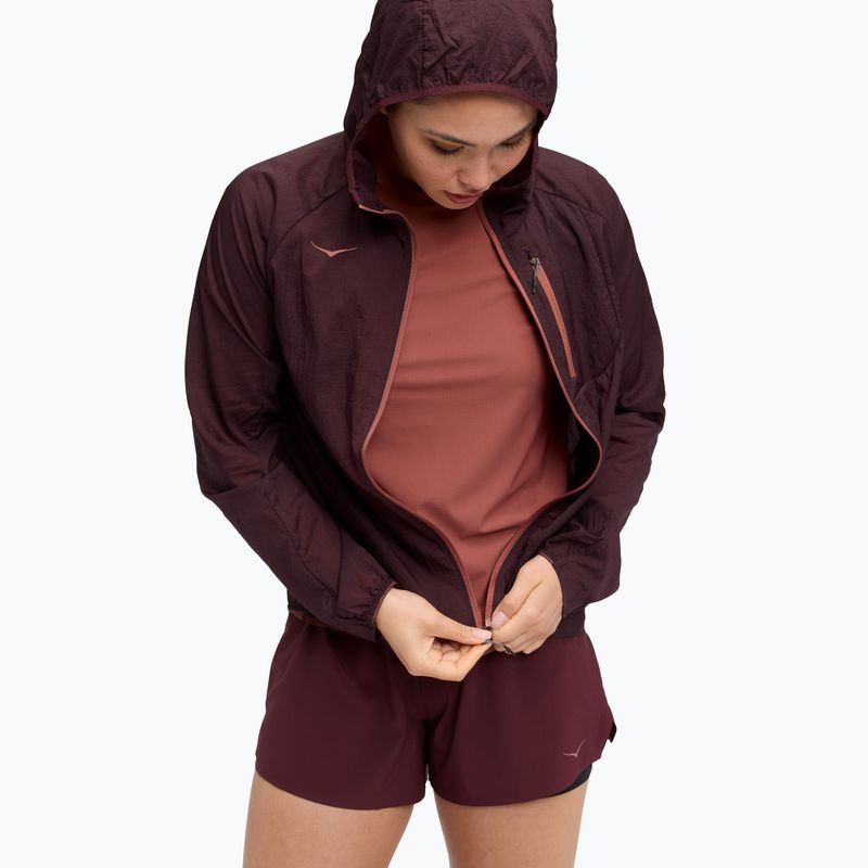 Damen-Laufjacke HOKA Skyflow black cherry 5