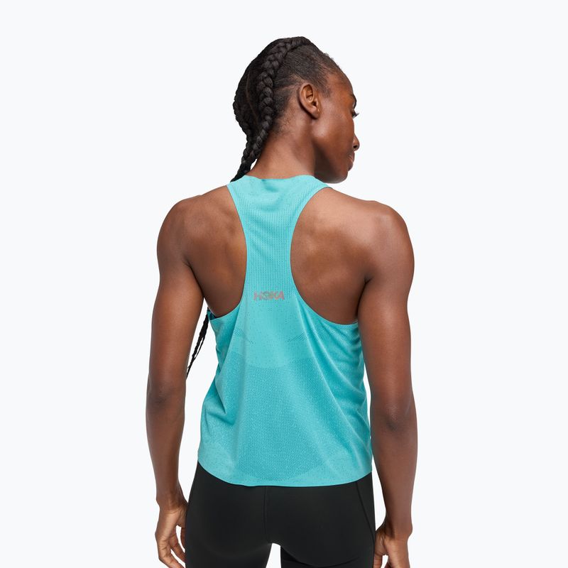 Damen-Laufshirt HOKA Race Day Singlet himmelblau 3
