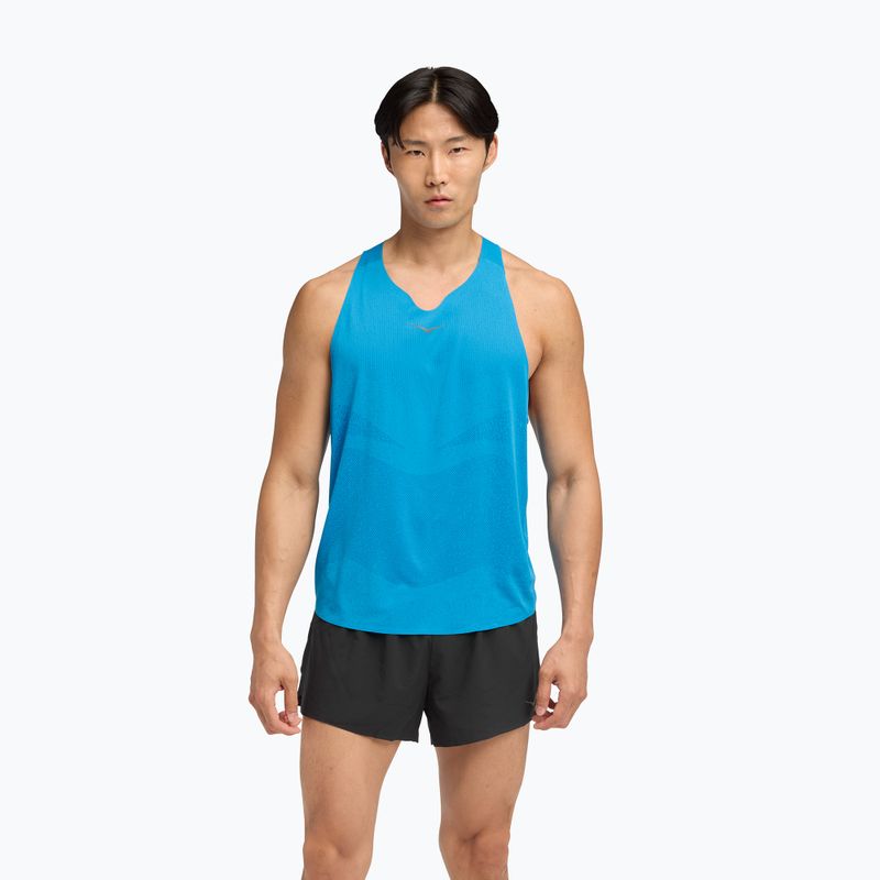 HOKA Herren Laufshirt Race Singlet hoka blau