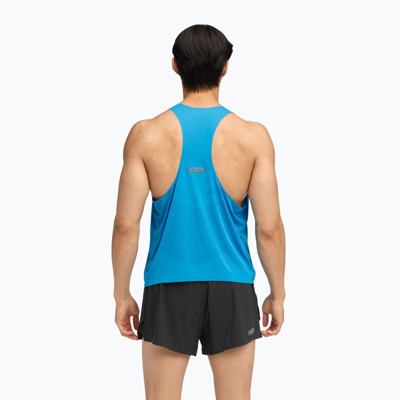 HOKA Herren Laufshirt Race Singlet hoka blau 3