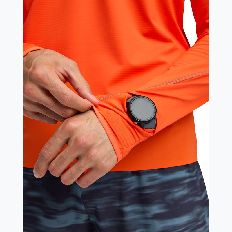 HOKA Herren Laufpullover GlideTech Quarter Zip lava 5