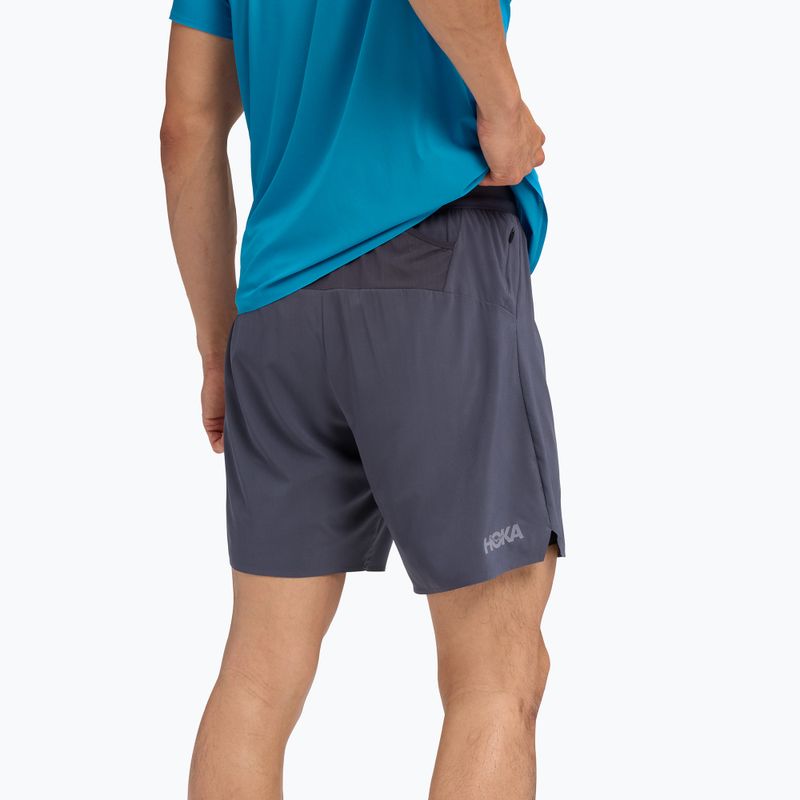 Laufshorts Herren HOKA Glide 7'' 2in1 charcoal grey 3