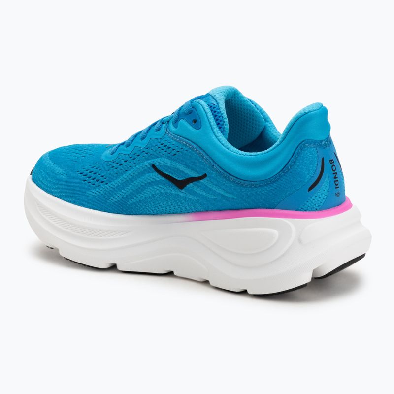 Damen Laufschuhe HOKA Bondi 9 skyward blau/neon fuchsia 3