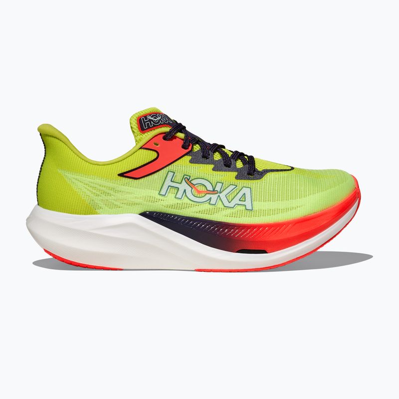 Laufschuhe HOKA Rocket X 3 neon yuzu/squid ink 3
