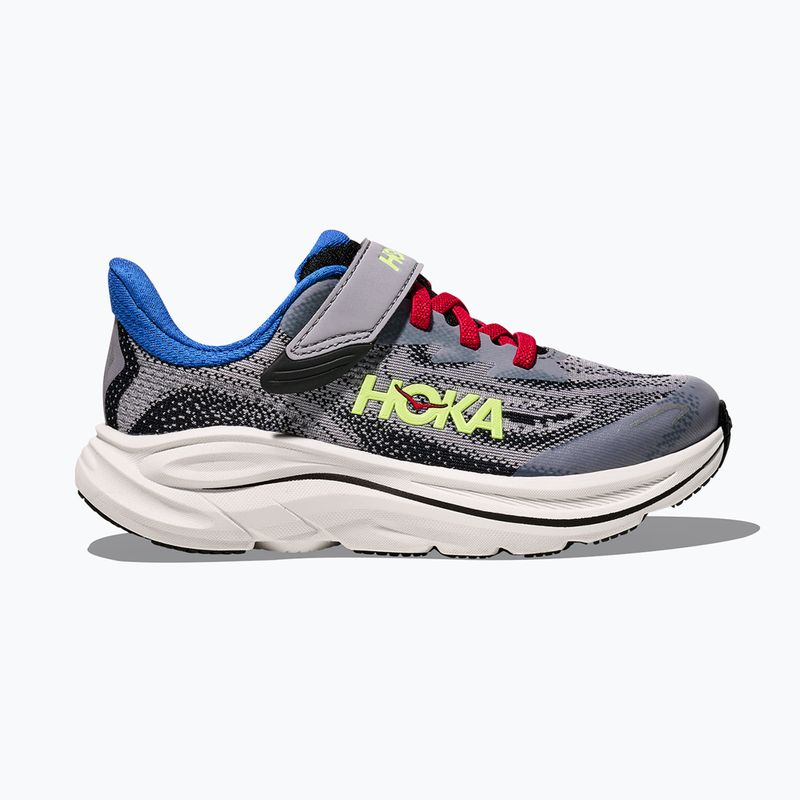 Kinder Laufschuhe HOKA Clifton 10 foggy grey/black 2