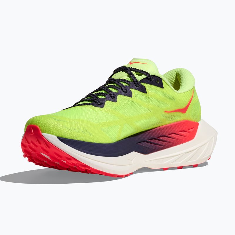 Herren Laufschuhe HOKA Rocket X Trail neon Yuzu/neon flame 2