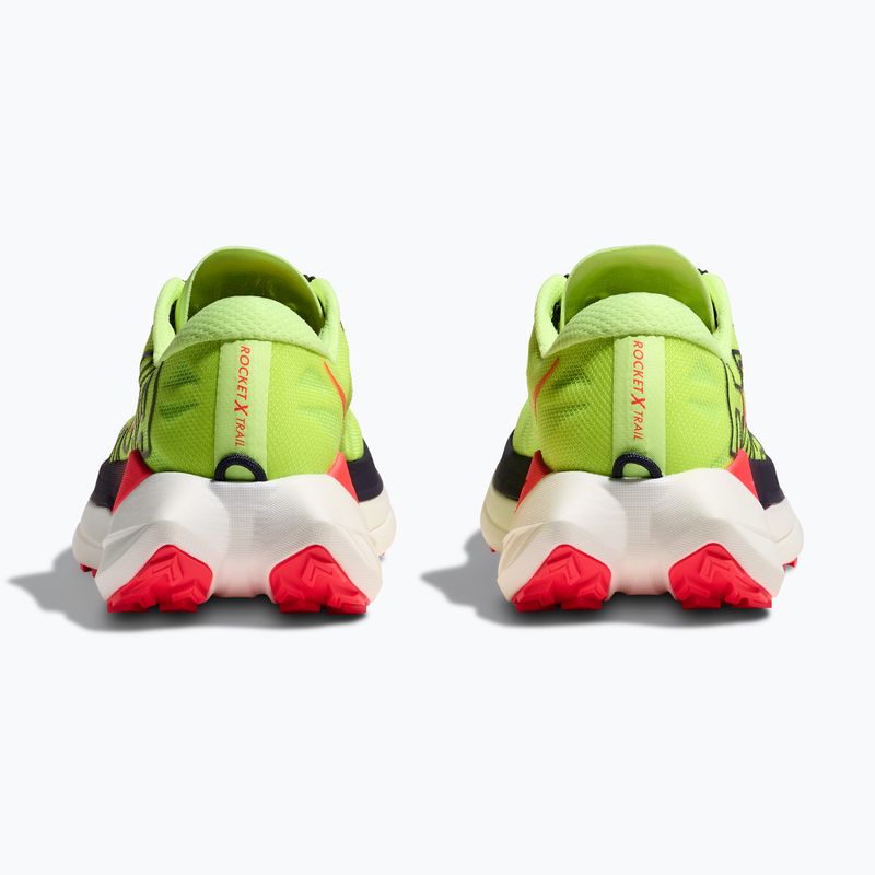Herren Laufschuhe HOKA Rocket X Trail neon Yuzu/neon flame 6