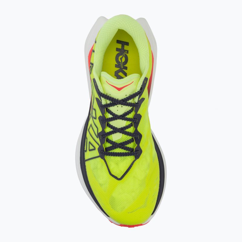 Herren Laufschuhe HOKA Rocket X Trail neon Yuzu/neon flame 5