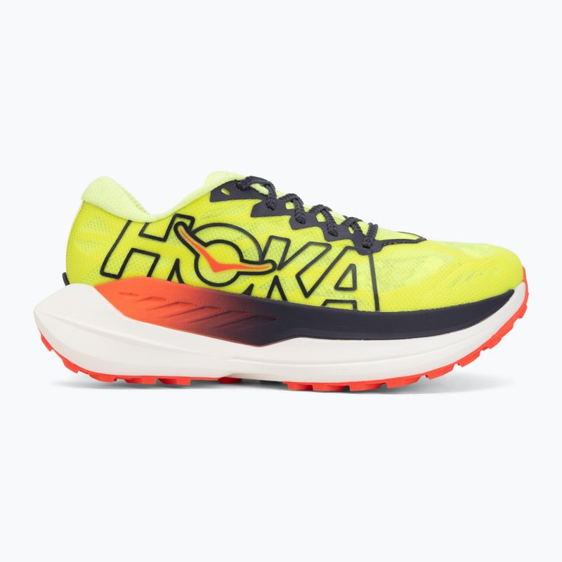 Damen-Laufschuhe HOKA Rocket X Trail neon yuzu/neon flame 2
