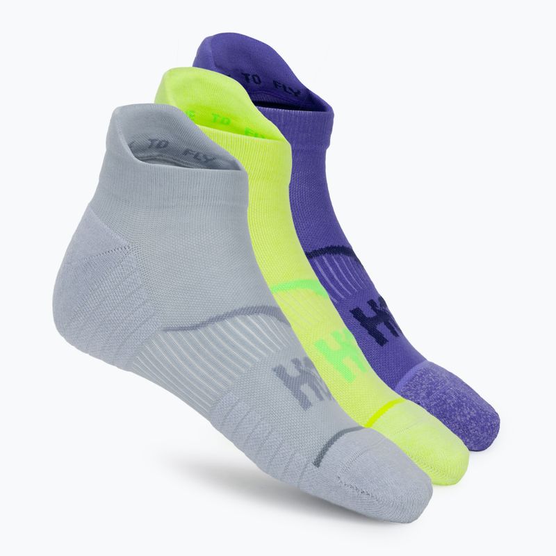 Socken HOKA No-Show Run Sock 3 Paar celstl blue/minrl blue/neon yuzu 8