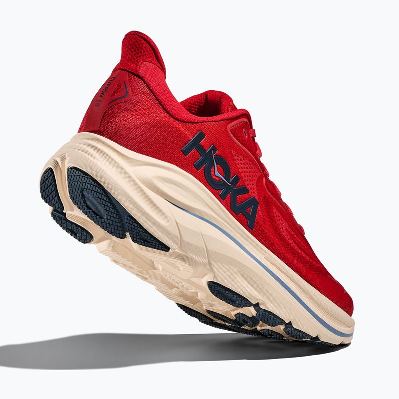 Herren-Laufschuhe Hoka Clifton 10 vermillion/varsity navy 5