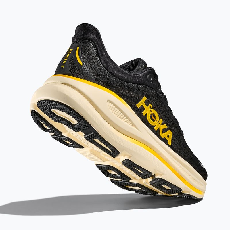 Herren-Laufschuhe Hoka Bondi 9 carbon black/yellow gold 5