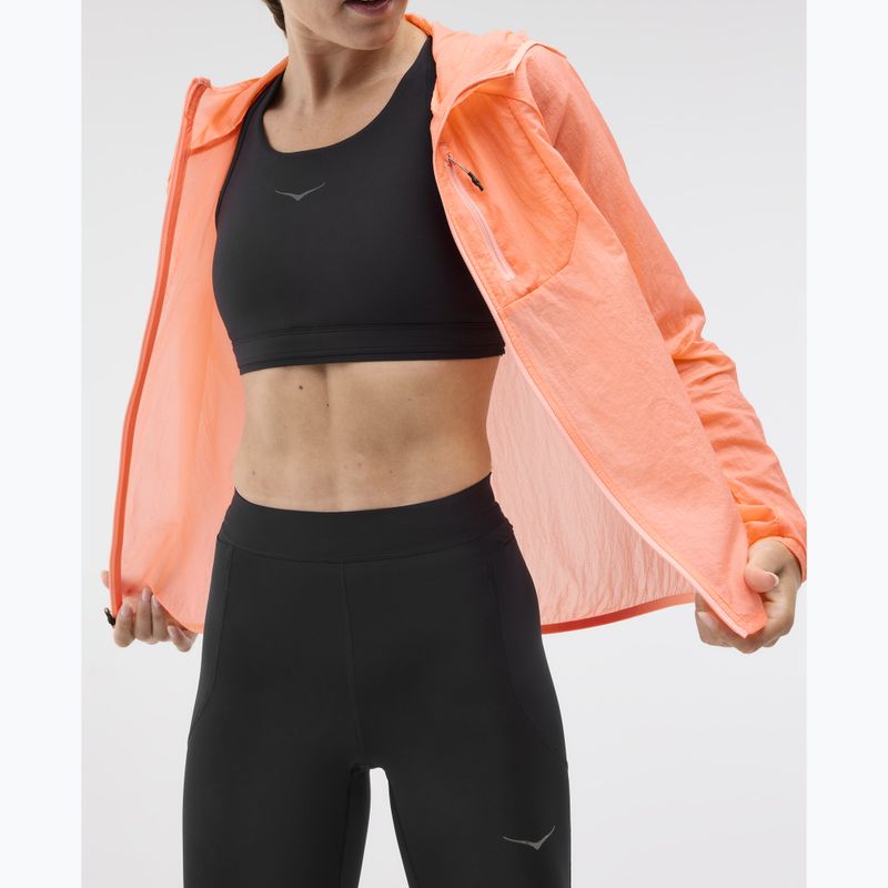 Damen-Laufjacke HOKA Skyflow neon cantaloupe 4